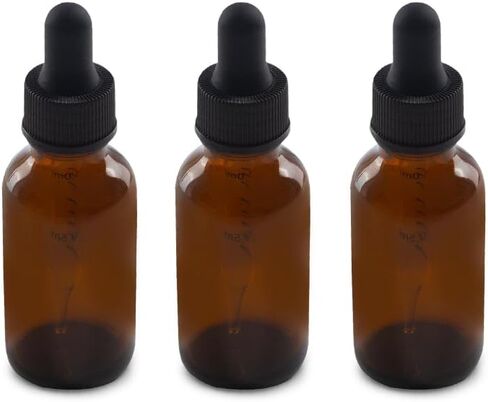 The Bottle Depot - 2 Pack - 1 oz Glass Bottle with Dropper - Clear Frosted - 20-400 Neck Finish - Boston Round Bottles - Leakproof Essential Oils Bottles in Saudi Arabia