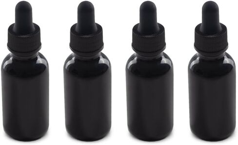 The Bottle Depot - 2 Pack - 1 oz Glass Bottle with Dropper - Clear Frosted - 20-400 Neck Finish - Boston Round Bottles - Leakproof Essential Oils Bottles in Saudi Arabia
