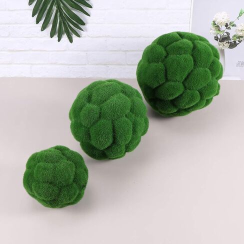 FOMIYES Artificial Moss Balls Fake Moss Rocks Decorative Green Moss Globes Sphere Balls Orb Sphere Vase Bowl Filler for Home Party Weddings Display Decor Props 15cm Greenery Balls in Saudi Arabia