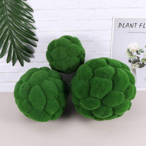 FOMIYES Artificial Moss Balls Fake Moss Rocks Decorative Green Moss Globes Sphere Balls Orb Sphere Vase Bowl Filler for Home Party Weddings Display Decor Props 15cm Greenery Balls in Saudi Arabia