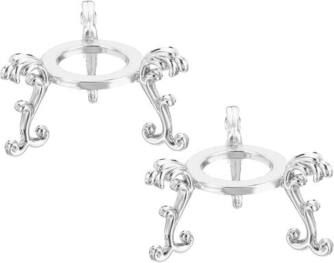 PATIKIL Crystal Ball Stand, 2 Pack Sphere Display Stand Photography Props for 80 to 100mm Crystal Balls Ornament Rack Holder Metal Base, Golden in Saudi Arabia