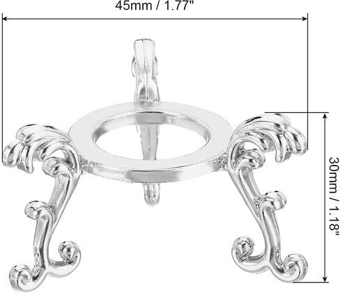 PATIKIL Crystal Ball Stand, 2 Pack Sphere Display Stand Photography Props for 80 to 100mm Crystal Balls Ornament Rack Holder Metal Base, Golden in Saudi Arabia