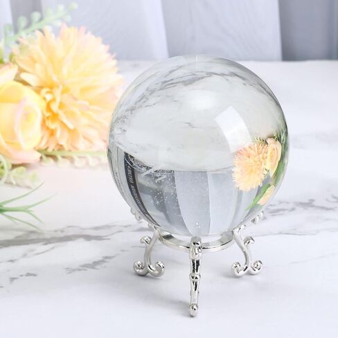 PATIKIL Crystal Ball Stand, 2 Pack Sphere Display Stand Photography Props for 80 to 100mm Crystal Balls Ornament Rack Holder Metal Base, Golden in Saudi Arabia