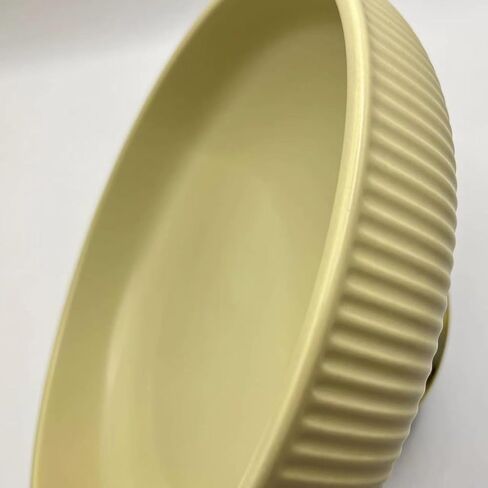 Fruit Bowl for Kitchen Counter, Ceramic Decorative Bowl for Modern Home Decor, 11" Large Pedestal Bowl for Table Décor, Fruit, Vegetables, Bread (White) in Saudi Arabia