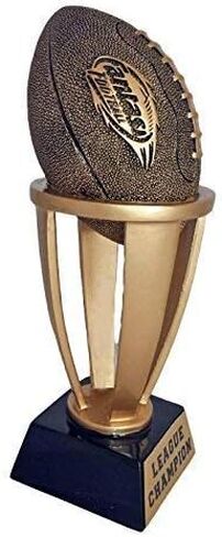 Decade Awards Fantasy Football League Gold Tower Trophy - Gridiron Award - Engraved Plate on Request in Saudi Arabia
