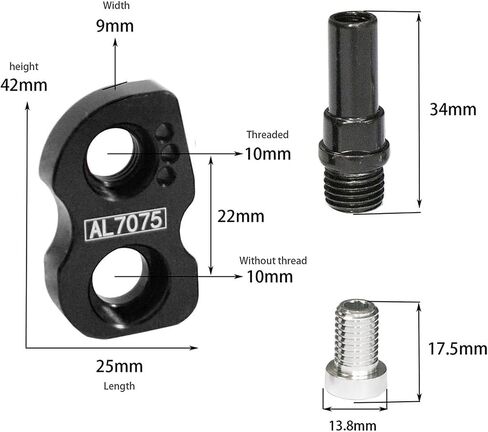 GLOGLOW Bike V Brake Conversion Seat, Bike V Brake Extension Seat Aluminum Alloy High Strength Lightweight 1Pair for Front Fork in Saudi Arabia
