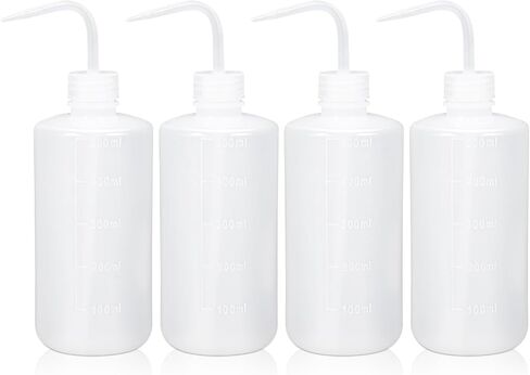 Lash Water Bottle Squeezer, Tattoo Wash Squeeze Bottle with Scale Labels, Plastic Rinse Bottle for Eyelash Extensions, Watering, Washing Laboratory Equipment (White+Purple+Pink+Green, 8.4oz/250ml) in Saudi Arabia