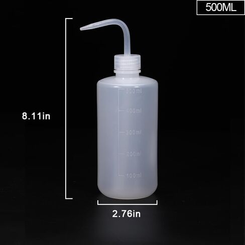 Lash Water Bottle Squeezer, Tattoo Wash Squeeze Bottle with Scale Labels, Plastic Rinse Bottle for Eyelash Extensions, Watering, Washing Laboratory Equipment (White+Purple+Pink+Green, 8.4oz/250ml) in Saudi Arabia