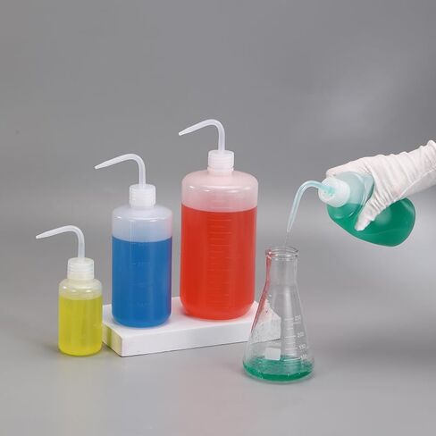 Lash Water Bottle Squeezer, Tattoo Wash Squeeze Bottle with Scale Labels, Plastic Rinse Bottle for Eyelash Extensions, Watering, Washing Laboratory Equipment (White+Purple+Pink+Green, 8.4oz/250ml) in Saudi Arabia
