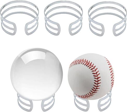 5 قطع حامل عرض كروي قابل للتعديل حامل كرة كريستال حامل حلقي لعرض البيسبول وكرة الجولف وكرة التنس ومجموعة الكرات الرخامية 40-80 مم in Kuwait