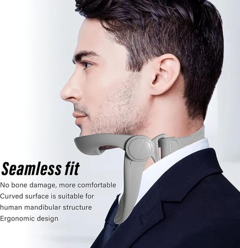 مصحح وضعية دعم الرقبة - جهاز جر عنق الرحم 360 درجة لتخفيف الألم - دعامة فعالة للرقبة لتصحيح الوضعية وتخفيف الضغط - لون رمادي in Kuwait