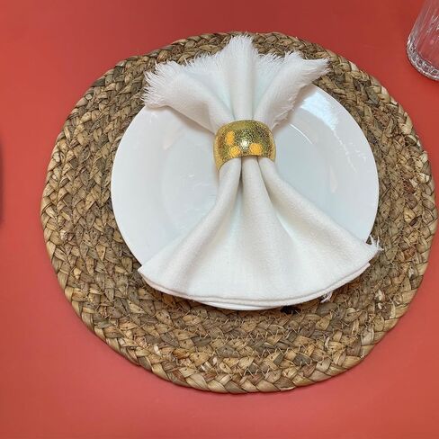 مجموعة حلقات مناديل معدنية مكونة من 12 قطعة، حلقات مناديل دائرية ذهبية بالإضافة إلى حلقات مناديل مستديرة فضية مجموعة مكونة من 6 قطع، مناسبة للصيف والغداء والنزهة والولائم وأعياد الميلاد والكريسماس وزينة طاولة عيد الشكر in Kuwait