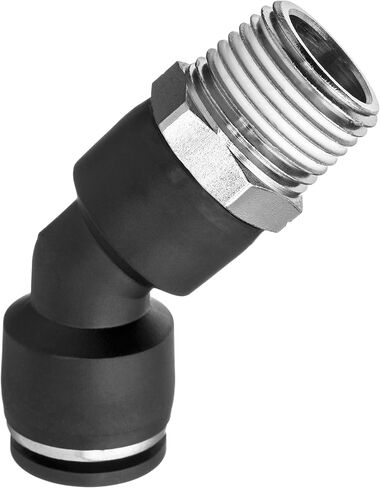 USA SEALING ZUSA-TF-PTC-405 نايلون دفع لتوصيل تركيبات الأنابيب ذكر 45 درجة الكوع: 1/4 "أنبوب 1/4" NPT ذكر in Saudi Arabia