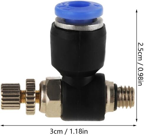 OD 4mm Tube SL4-M5 Pneumatic, 4Mm Push To Connect M5 Sc3U-M5-4 Air Fitting Air flow Regulator Throttle Valve Speed Control Valve Tube Water Hose Fittings Quick Connector(20Pcs) in Saudi Arabia