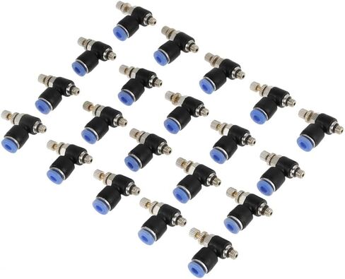 OD 4mm Tube SL4-M5 Pneumatic, 4Mm Push To Connect M5 Sc3U-M5-4 Air Fitting Air flow Regulator Throttle Valve Speed Control Valve Tube Water Hose Fittings Quick Connector(20Pcs) in Saudi Arabia