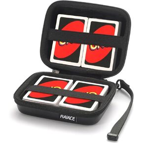 حقيبة حمل صلبة من RAIACE متوافقة مع لعبة بطاقات المرحلة 10/UNO، لعبة بطاقات اللعب، صندوق تخزين حماية البطاقات، لعبة بطاقات المرحلة 10 للبالغين والأطفال، تناسب ما يصل إلى 300 بطاقة - أخضر (جراب فقط) in Kuwait