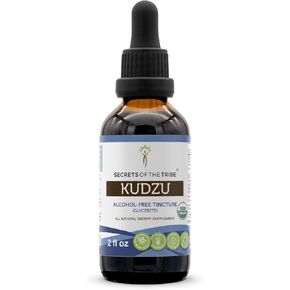 Secrets of the Tribe Kudzu USDA Organic | Alcohol-Free Extract, High-Potency Herbal Drops | Made from 100% Certified Organic Kudzu (Pueraria lobata) Dried Root (2 oz)