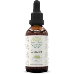 Cleavers B60 Alcohol-Free Herbal Extract Tincture, Concentrated Liquid Drops Natural Cleavers (Galium aparine) Dried Herb (2 fl oz)