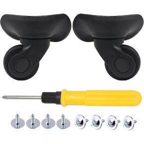 RDEXP 4 Holes DIY Luggage Swivel Caster Wheels with Installation Tool Left and Right Wheels Pack of 2