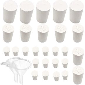 29PCS Rubber Stopper for Salt and Pepper Shakers Ceramics Piggy Bank 3 Sizes Replacement Round Stoppers 2 funnel Rubber Hole Plug Rubber Insert Salt Pepper Shaker Jars Jugs Crafts Holes