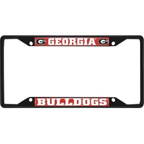 FANMATS 31250 Georgia Bulldogs Metal License Plate Frame Black Finish