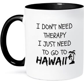 3dRose Therapy I Just Need To Go To Aruba Mug, 1 Count (Pack of 1), Black