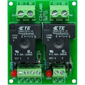 لوحة وحدة مرحل الطاقة CZH-LABS 12 فولت سلبية 2 SPST-NO 30 أمبير. in Kuwait