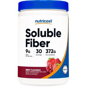 Nutricost Soluble Fiber (Berry Flavored) 30 servings - Vegan, Non-GMO, Gluten Free