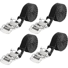 4 قطع من أحزمة دواسة الدراجة القابلة للتعديل، أشرطة مطاطية لدواسة الدراجة ثابتة للياقة البدنية للصالة الرياضية والمنزل والمكتب in Kuwait