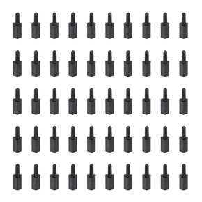YOKIVE 150 Pcs M2 Standoff Screws, Nylon Hex PCB Standoffs with High Insulation Effect, Keep Height Consistent, Great for Motherboard (Black, 6mm+6mm)