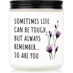 Get Well Gifts for Women, Inspirational Candle 7 Oz, Cancer Care Gifts for Women, Sympathy Gifts, Cheer up, Comfort, Surgery Recover, Encouragement Lavender Scented Handmade Candle