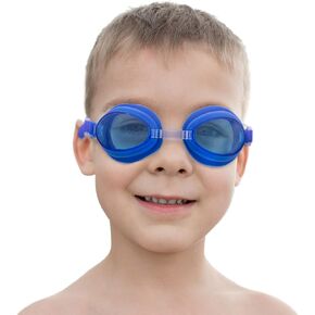 Kids Swimming Goggles with Case | UV Protection, Anti-fog with Easy Adjust Nose Piece | Silicone Gaskets and Strap Swim Eyewear for Boys & Girls | Water Fun, Recreation, Vacations