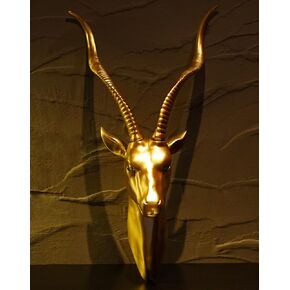Fashionoda Large Antelope Wall Sculpture Statue - Wall Mounted Animal Heads - Rustic Dining Room Decor & More, Antelope Decorations for Home - 20.5 inch in Saudi Arabia