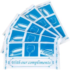 Fresh Towel Individually Wrapped Moist Towelettes - 1 Box of 100 Hand Wipes Individually Wrapped (7 x 8 inches Towel Size, White)