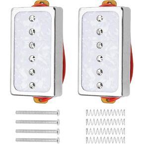 2Pack Yootones Electric Guitar Pickups Guitar Humbucker Bridge Neck Set Compatible with LP Les Paul P90 Style Humbucker Size Electric Guitar (Black Pear)