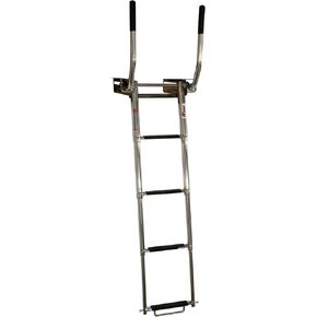 Extreme Max 3006.8804 Undermount Telescoping Pontoon, Dock, and Swim Raft Ladder with Hidden Handle and Rubber Grips - 4-Step