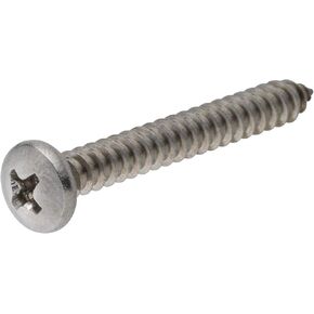 Brown 823278 Stainless Steel Pan Head Phillips Sheet Metal Screw, 8 x 3-Inch, 50-Pack, 3 inches