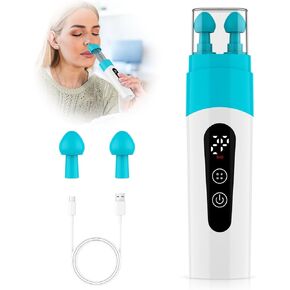 SMSYGS Ear Pressure Relief Device Double-ended Silicone Eustachi Ear Unclogger Helps Relieve Ear Pressure Ear Popper with Retractable Cord Relieve Tinnitus and Ear Pain
