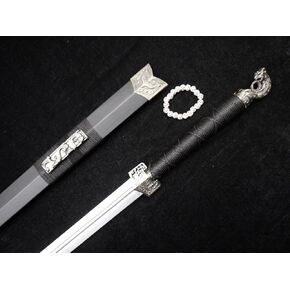 Han jian,Dragon Sword,Medium Carbon Steel Blade,Wood Scabbard,Alloy Fittings,Furnishing Articles