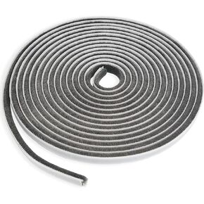 Grey Window Weather Seal Strip, Weather Stripping Brush for Sliding Windows/Doors Frame Side,1roll,Total Length 16.4ft(5m),Width 0.3inch(9mm),Thick 0.2inch(5mm)