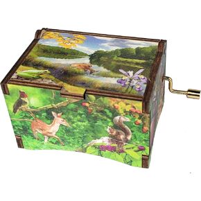 TheLaser'sEdge Nature’s Parade Music Box, Gifts for Women, Men, Birthday, Christmas, Mother’s Day, Anniversary or Merchandise Decor