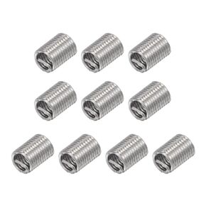 uxcell Wire Thread Inserts 10-32 UNF 2.5D 304 Stainless Steel Helical Type Coiled Wire Screw Repair Threaded Sleeve Steel Sheath 10pcs