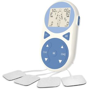 TENS Unit Muscle Stimulator EMS Pulse Massager 2020 Upgrade 3-in-1 Combination with Independent 2 Channels, 32 Preset&2 Manual Modes Professional Handheld Electrotherapy Device for Body Pain