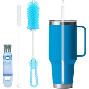 Cleaning Brush Set for Yeti, Owala Tumbler Cup, with 1 Straw Cleaner Brush and 1 3 in 1 Cup Lid Cleaning Brush - 3 Kit