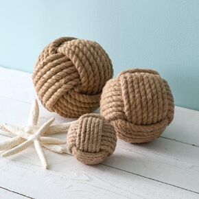 CTW Home Collection Nautical Rope Balls, Set of 3