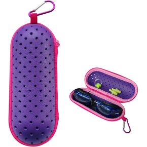 Swim Goggle Case,swimming goggle storage box,EVA Protective Cases with Drain Hole for Goggles,Diving Glasses Bag with Hook,Breathable, quick drying and lightweight,Multiple colors