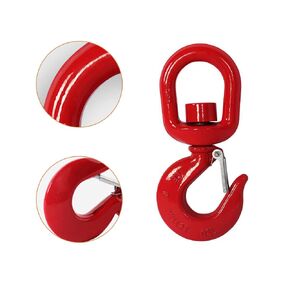 5Ton Slip Hooks Swivel Lifting Hook with Safety Latch,360 Degree Alloy Steel Rotating Self-Locking Grab Hook ，Heavy Duty for 5Ton Working Load Limit Chain Hook for Lifting Port Transportation and More