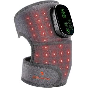 Cordless Knee Massager with Heat and Red Light Therapy for Knee, Near Infrared Light Therapy, 660nm - 850nm, Adjustable Knee Brace, Elbow and Shoulder, Knee Pain Relief, Infrared Knee Therapy