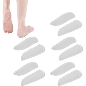 Heel Wedge Inserts, 5 Pairs/Set Shoe Heel Cushion Inserts, Medial & Lateral Heel Wedge Silicone Insoles, Orthotic Gel Protective Cups O X‑Type Leg Corrector for Foot Alignment,