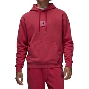 بلوفر بغطاء للرأس للرجال من Nike Jordan Flight Fleece (الولايات المتحدة، ألفا، كبير، عادي، عادي، كاردينال/أسود)